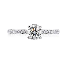 Anillo de compromiso Lovestone OVAL - Oro 18k blanco - 0.56ct