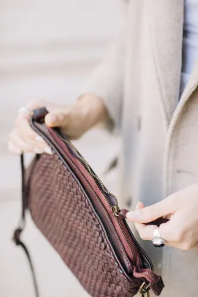 Bolso bandolera de piel Lola - Chocolate
