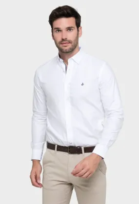 Camisa clásica oxford color blanco