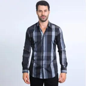 Camisa Platini Cuadros Negra/Gris