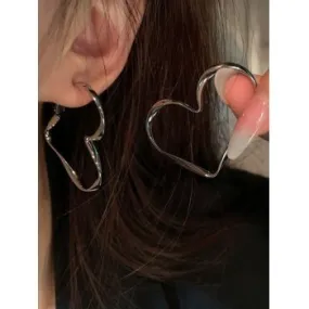 Pendientes de corazón ahuecados