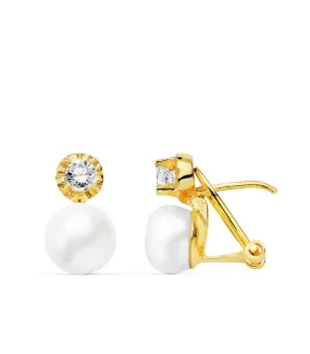 Pendientes Perlas Cultivadas Hermione 18 K 13 MM