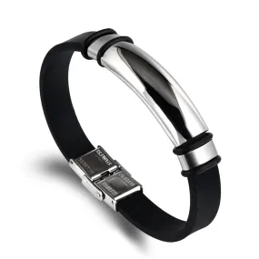 Pulsera de Silicona Y Acero Inoxidable