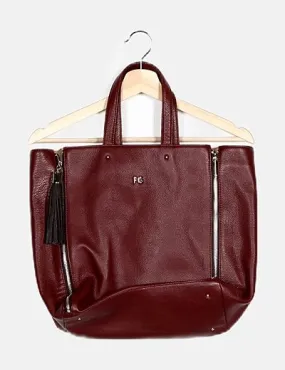 Purificación García Bolso shopper granate
