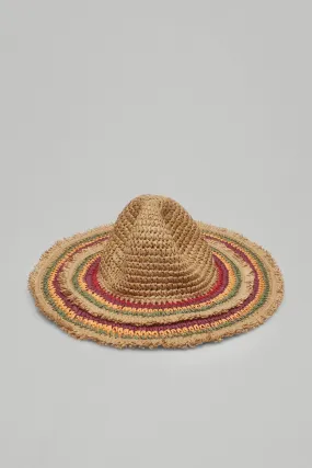 Sombrero de playa rayas