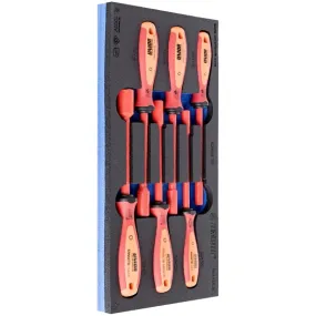 Unior - 964VDE8E - Juego de destornilladorescon perfil tubular, 6 piezas, Aislamiento 1000 V, Aislamiento 1000 V